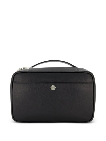  Brunello Cucinelli Grain Leather Beauty Case - Black 