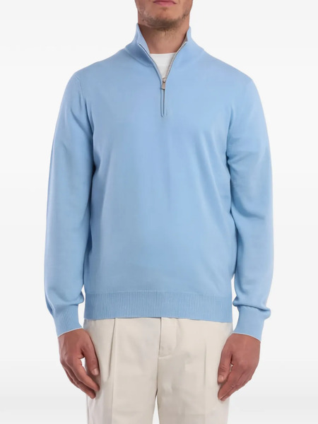  Brunello Cucinelli Half-zip Cashmere Sweater - Blue 