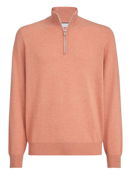  Brunello Cucinelli Half-zip Cashmere Sweater - Orange 