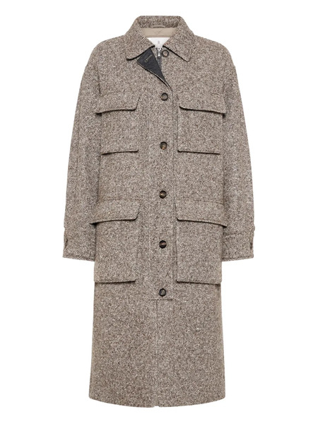  Brunello Cucinelli Herringbone Pocket Jacket - Brown 