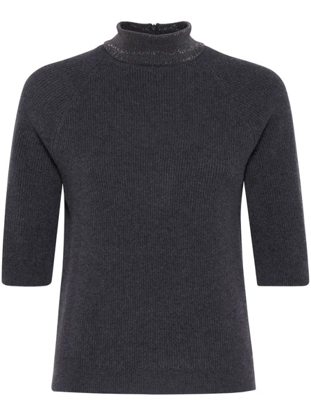  Brunello Cucinelli High-neck Cashmere Jumper - Grey 