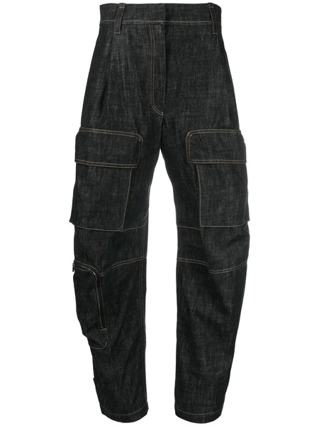  Brunello Cucinelli High-waisted Cargo Jeans - Black 