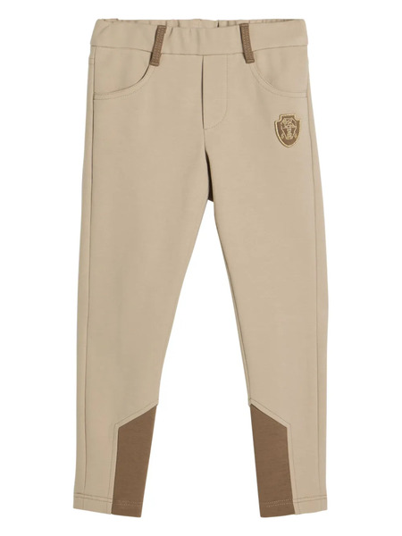  Brunello Cucinelli Kids Appliqué Panelled Leggings - Neutrals 