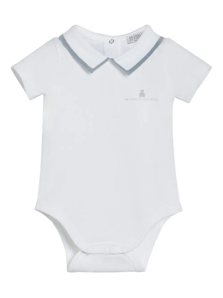  Brunello Cucinelli Kids Baby Bernie 2-piece Bodysuit Set - Sky Blue 