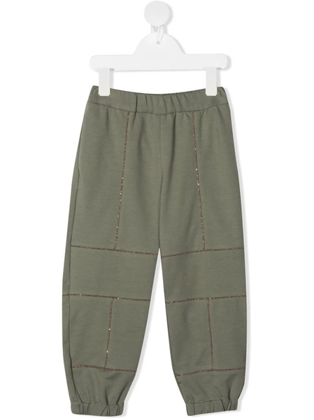  Brunello Cucinelli Kids Bead-embellished Track Pants - Green 
