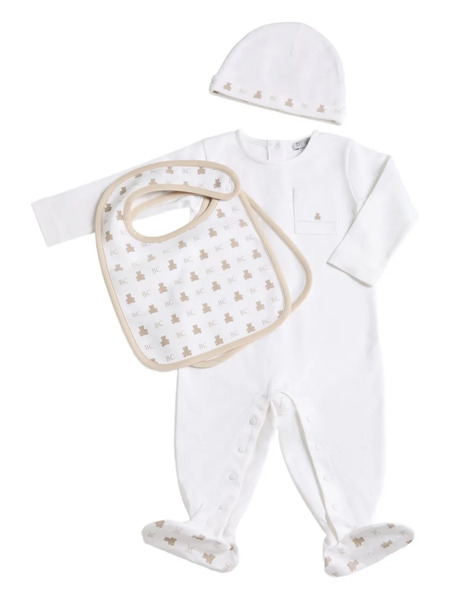  Brunello Cucinelli Kids Bear-print Pajama Set - White 
