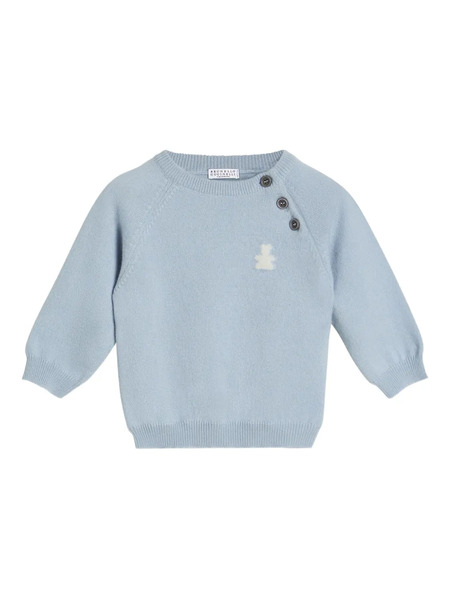  Brunello Cucinelli Kids Bernie Baby Sweater - Blue 