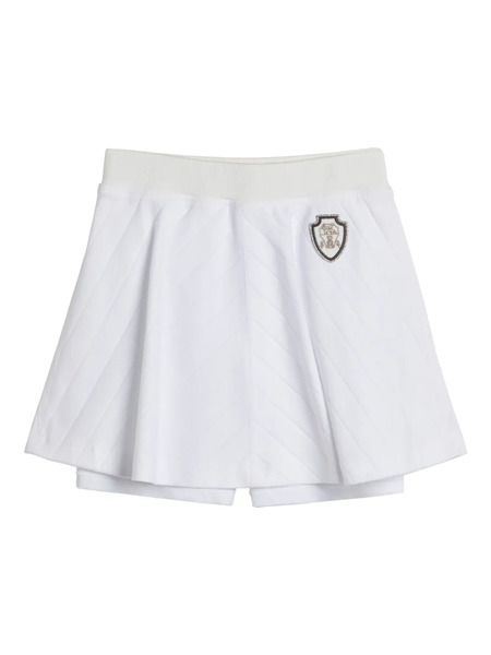  Brunello Cucinelli Kids Cotton Interlock Skirt - White 