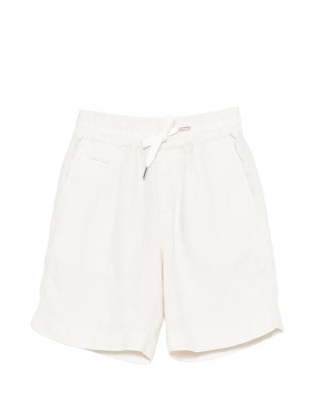  Brunello Cucinelli Kids Drawstring Elasticated Shorts - Neutrals 