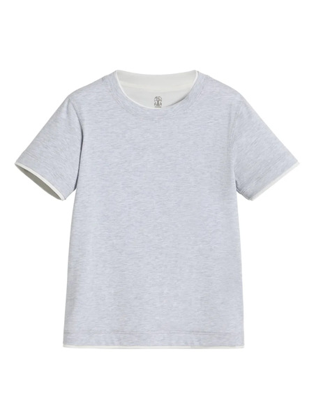  Brunello Cucinelli Kids Faux-layered T-shirt - Grey 