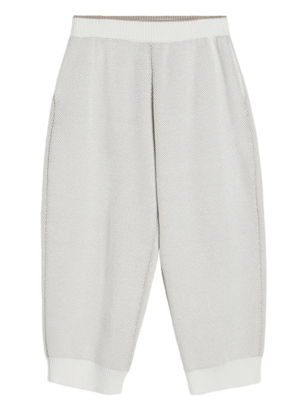  Brunello Cucinelli Kids Honeycomb-stitch Trousers - Grey 