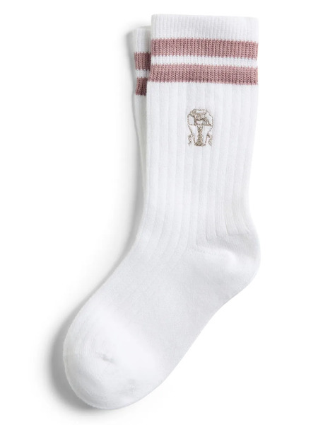  Brunello Cucinelli Kids Knitted Socks - White 