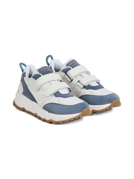  Brunello Cucinelli Kids Leather Sneakers - White 