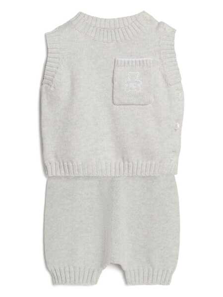  Brunello Cucinelli Kids Logo-embroidered Knitted Vest - Grey 
