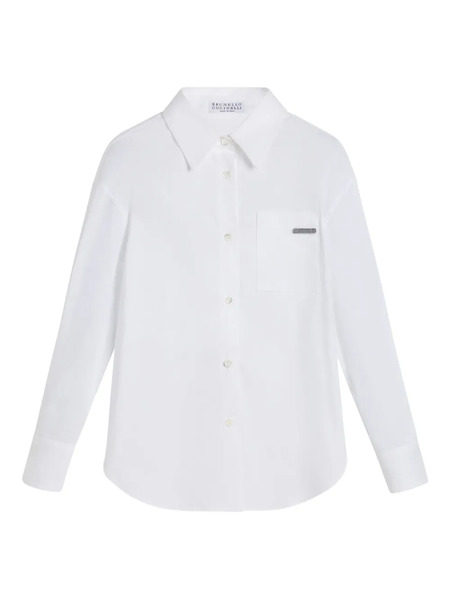  Brunello Cucinelli Kids Long-sleeved Shirt - White 