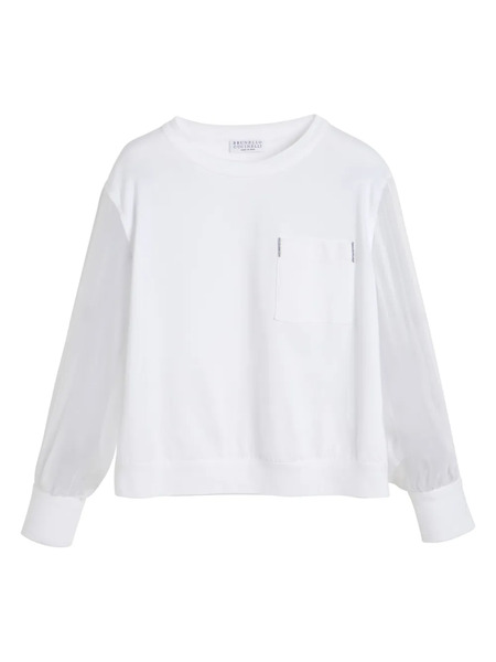  Brunello Cucinelli Kids Monili-detail Top - White 