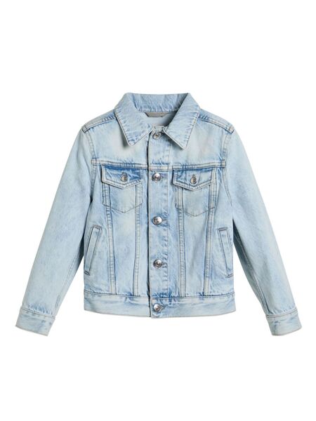  Brunello Cucinelli Kids Pocketed Denim Jacket - Blue 
