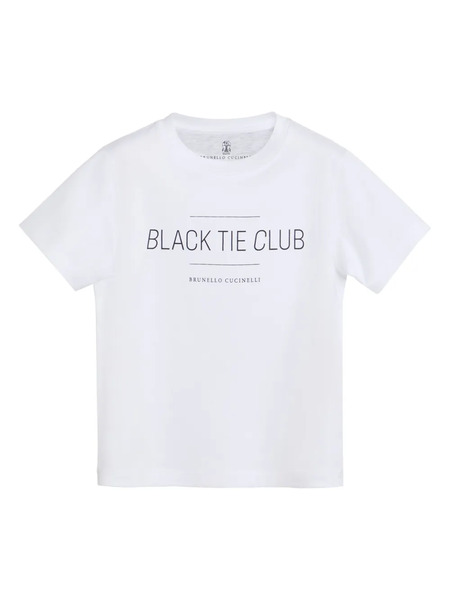  Brunello Cucinelli Kids Printed T-shirt - White 