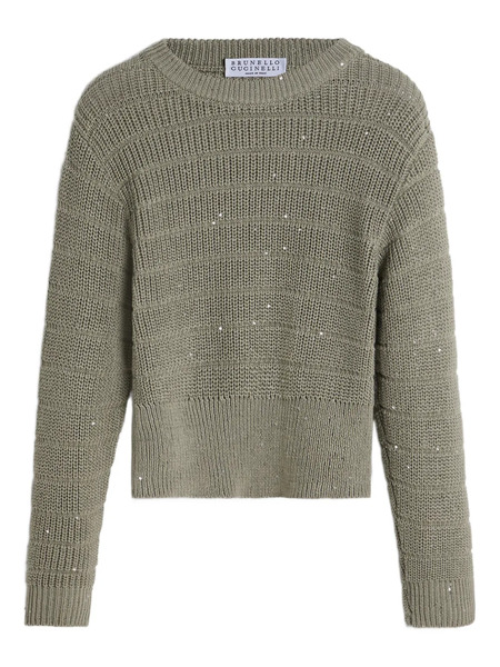  Brunello Cucinelli Kids Ribbed-knit Sweater - Green 