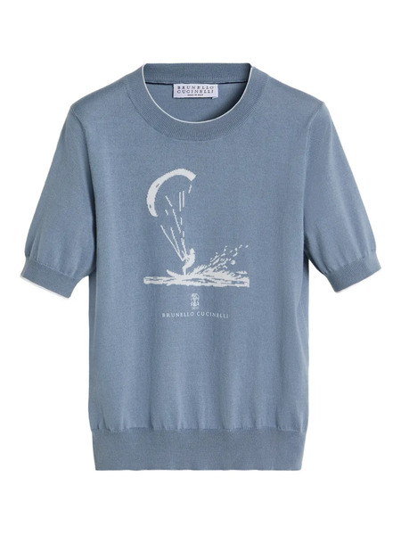  Brunello Cucinelli Kids Short-sleeve T-shirt - Blue 