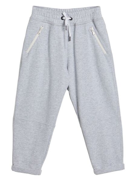  Brunello Cucinelli Kids Smooth French Track Pants - Grey 