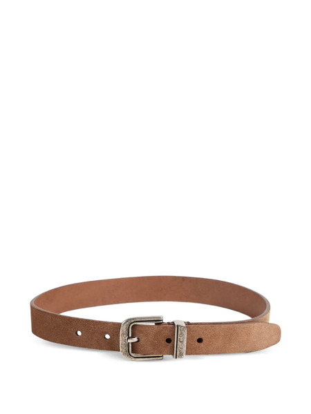  Brunello Cucinelli Kids Suede Buckle Belt - Brown 