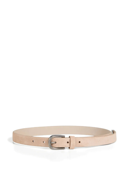  Brunello Cucinelli Kids Suede Buckle Belt - Neutrals 