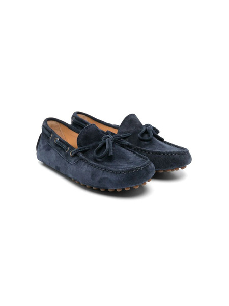  Brunello Cucinelli Kids Suede Deck Shoes - Blue 