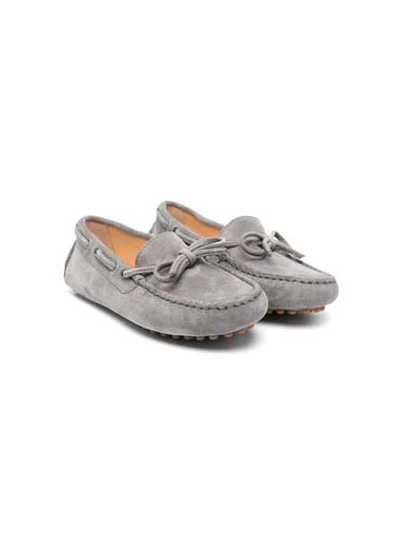  Brunello Cucinelli Kids Suede Deck Shoes - Grey 