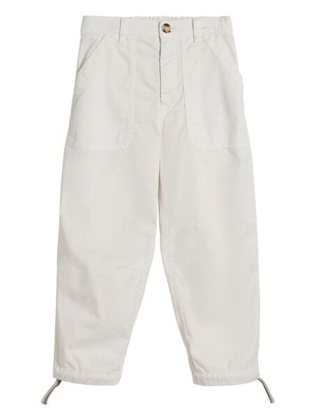 Brunello Cucinelli Kids Utility Trousers - White 