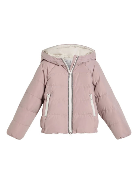  Brunello Cucinelli Kids Water-resistant Puffer Jacket - Pink 