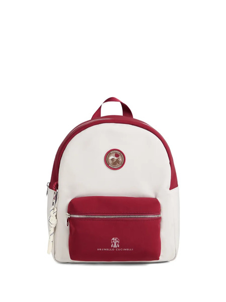  Brunello Cucinelli Kids Zip Pocket Backpack - Neutrals 