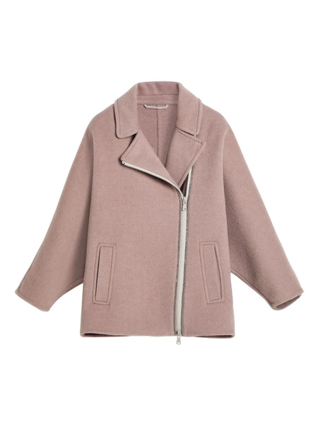  Brunello Cucinelli Kids Zip-up Wool Biker Jacket - Pink 