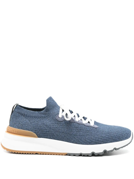  Brunello Cucinelli Knitted Sneakers - Blue 