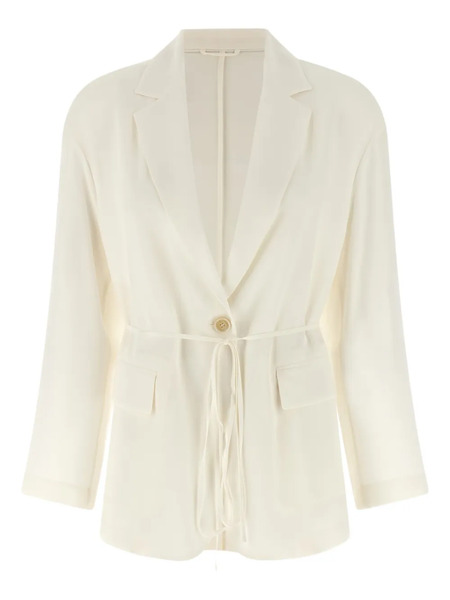  Brunello Cucinelli Knotted Lace Single-breasted Blazer - White 