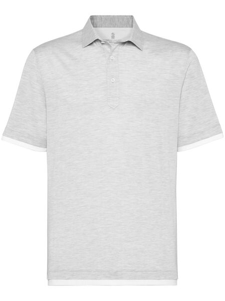 Brunello Cucinelli Layered Polo Shirt - Grey 