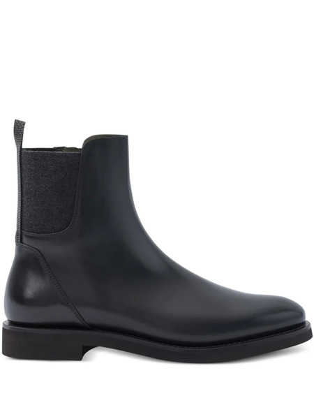  Brunello Cucinelli Leather Chelsea Boots - Black 