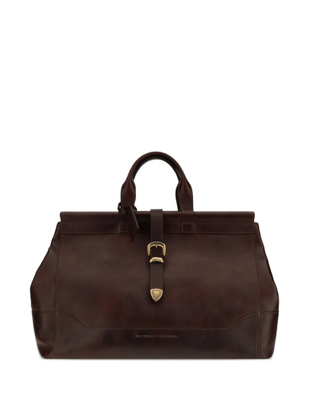  Brunello Cucinelli Leather Holdall - Brown 