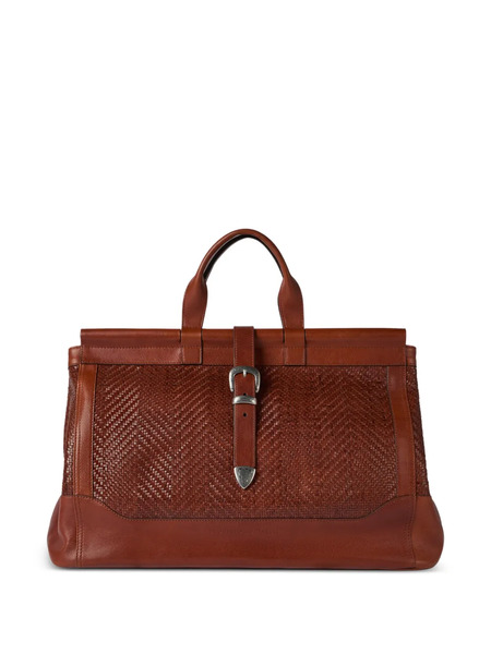  Brunello Cucinelli Leather Holdalls Bag - Brown 