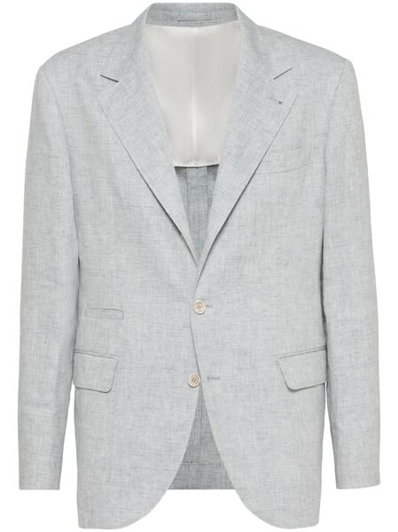  Brunello Cucinelli Linen Blazer - Grey 