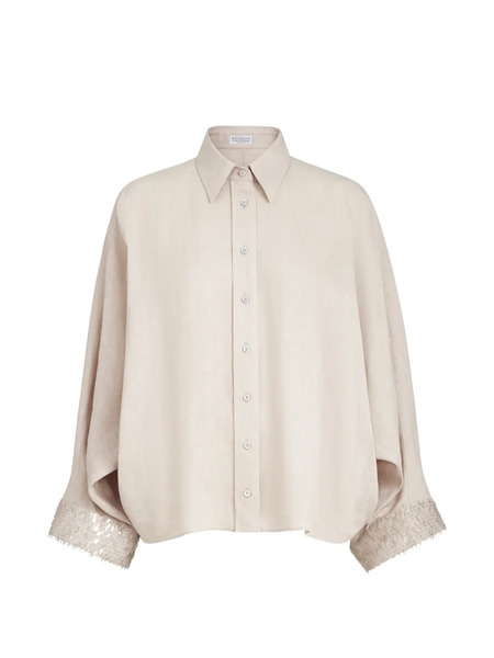  Brunello Cucinelli Linen Shirt - Neutrals 