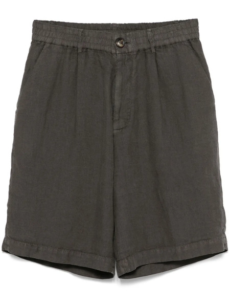  Brunello Cucinelli Linen Shorts - Brown 