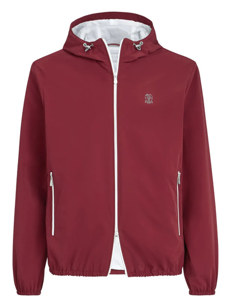  Brunello Cucinelli Logo-detail Hooded Jacket - Red 