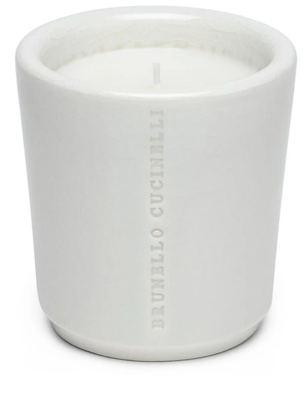  Brunello Cucinelli Logo-embossed Wax Candle - White 
