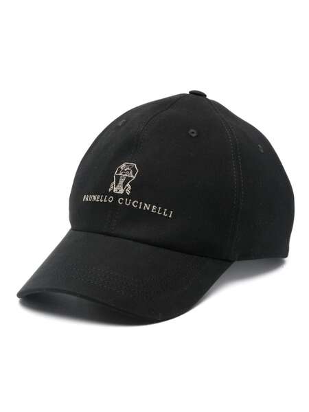 Brunello Cucinelli Logo-embroidered Cap - Black 