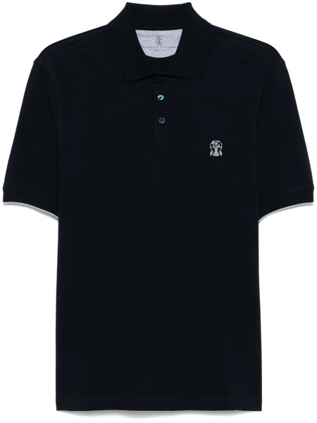  Brunello Cucinelli Logo-embroidered Polo Shirt - Blue 