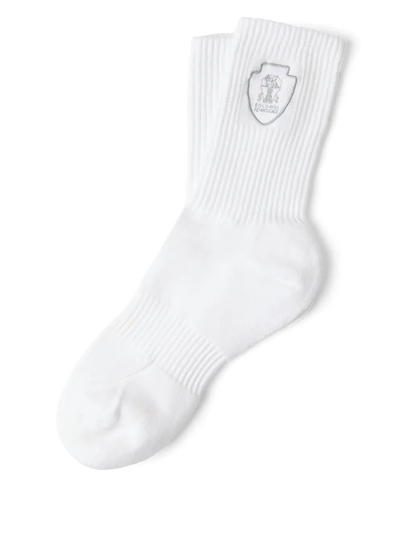  Brunello Cucinelli Logo-embroidered Socks - White 