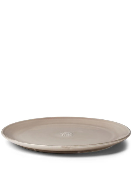  Brunello Cucinelli Logo-engraved Ceramic Plate - Brown 