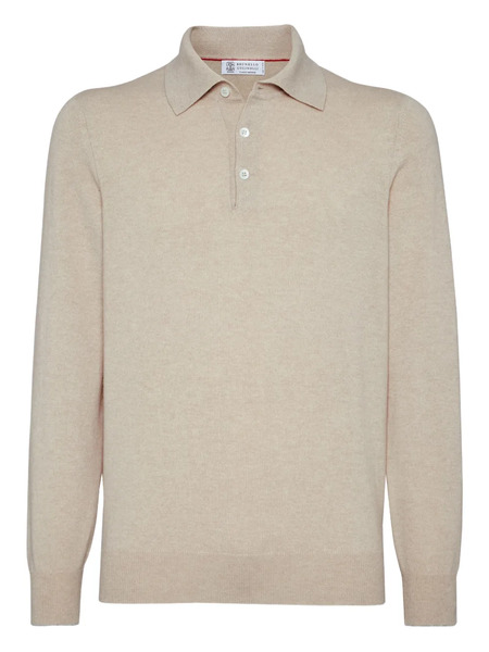  Brunello Cucinelli Long-sleeve Polo Shirt - Neutrals 