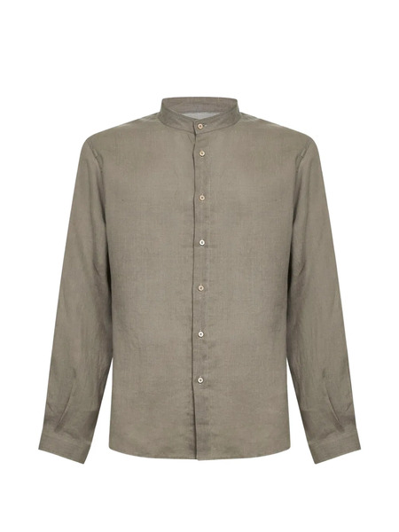  Brunello Cucinelli Mandarin-collar Shirt - Grey 